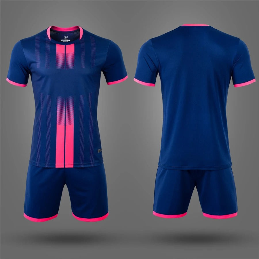 Blue & Pink Unbranded Soccer Jersey - 2nd Edition