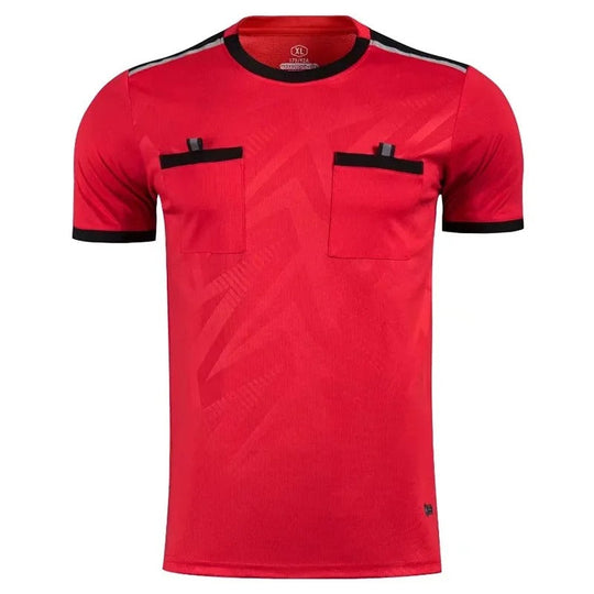 Red & Black Unbranded Soccer Referee Jersey