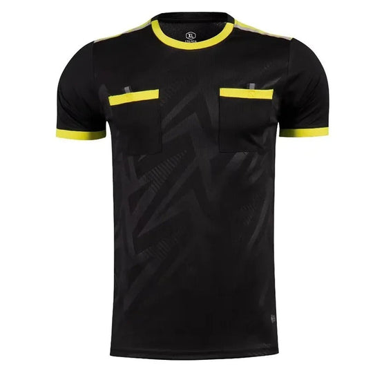 Black Unbranded Soccer Referee Jersey