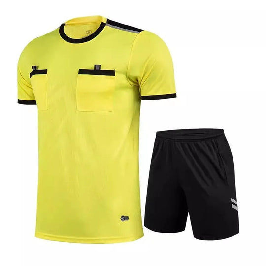 Yellow & Black Unbranded Soccer Referee Jersey