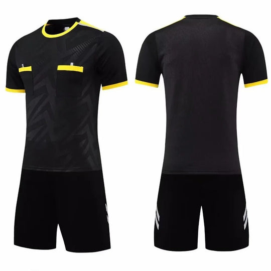 Black Unbranded Soccer Referee Jersey