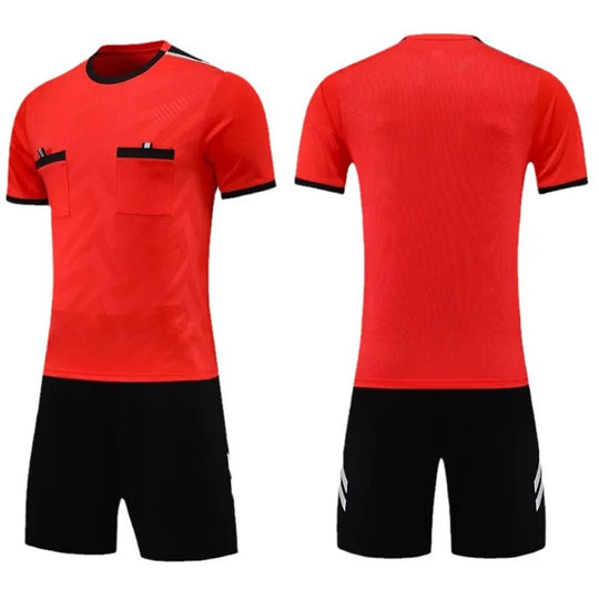 Red & Black Unbranded Soccer Referee Jersey